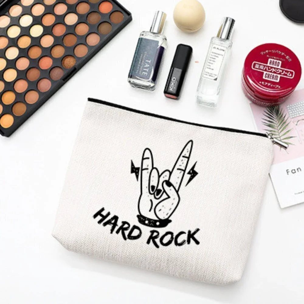 Cotton Linen Zipper Cosmetic Bag